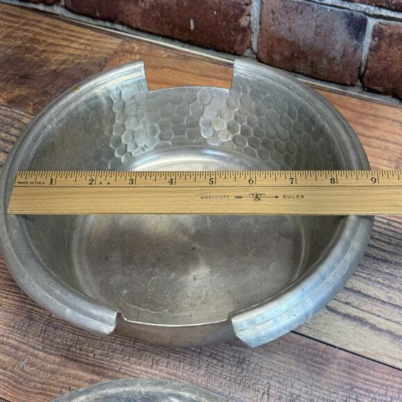 VINTAGE Everlast Forged Aluminum W/LID Floral ROSE Round Serving Casserole Dish - Picture 6 of 6